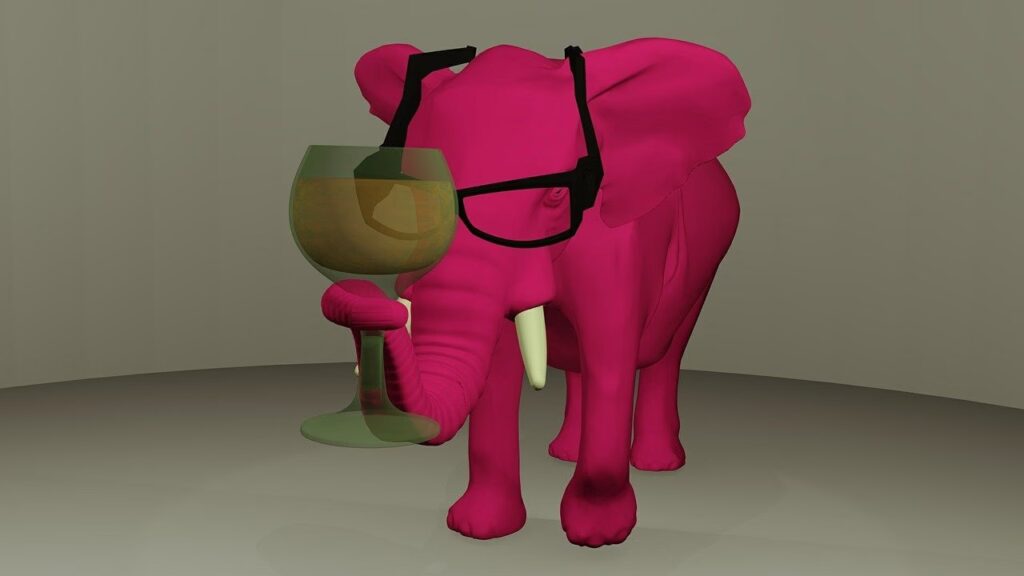 Rosa Elefant Im Raum