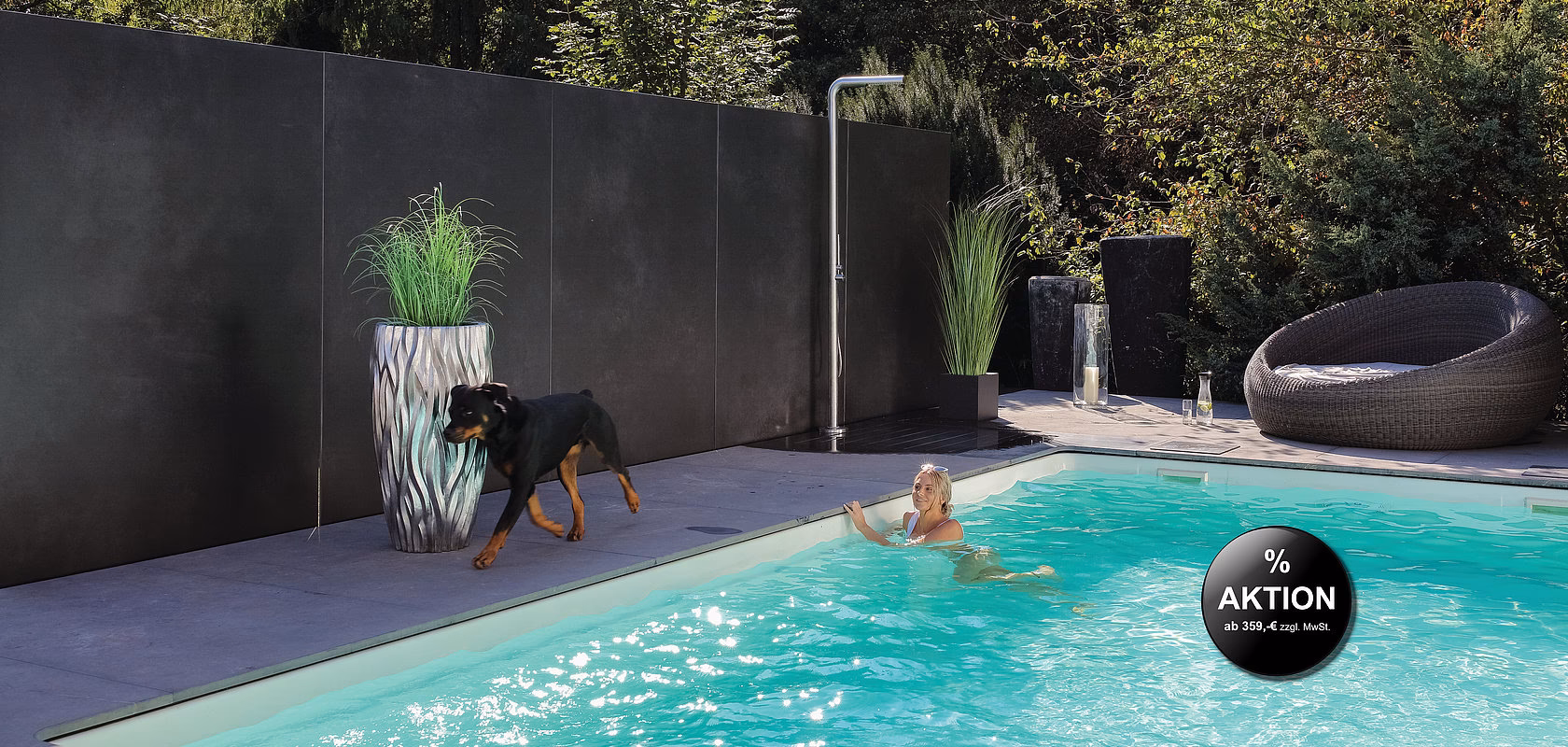 Welche Art von Pflanzen pflanzt man um einen Swimmingpool herum?